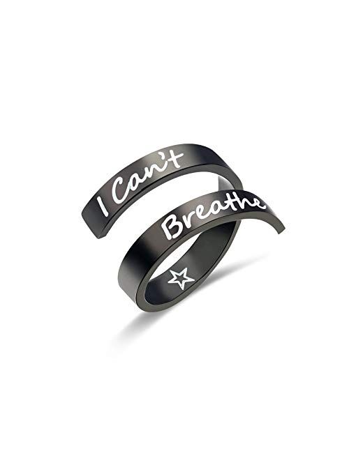 Inspirational Ring Stainless Steel Ring Jewelry Personalized Ring Birthday Graduation Gift for Women Teens Girls Boys