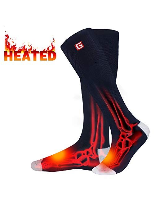 Rabbitroom Heated Socks Women Electric Battery Socks Thermal Insulated Socks for Arthritis, Winter Thick Warm Cotton Sox Heating Foot Warmer, Unisex & USA 6-13 Size