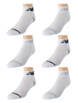 Men's Athletic Arch Compression Cushion Comfort Quarter Socks (6 Pack)