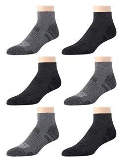 Men's Athletic Arch Compression Cushion Comfort Quarter Socks (6 Pack)