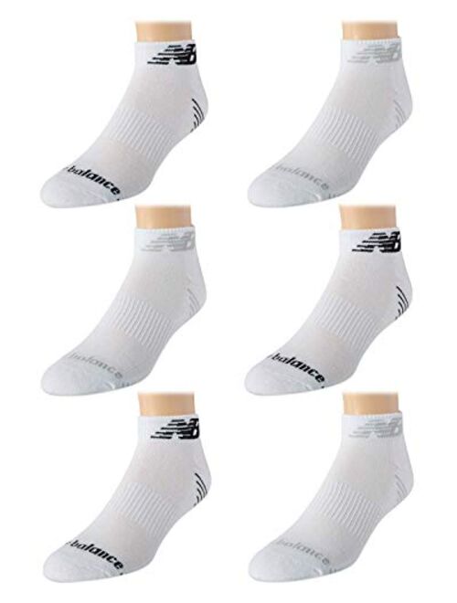 New Balance Men's Athletic Arch Compression Cushion Comfort Quarter Socks (6 Pack)