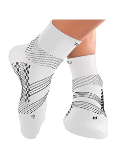 TechWare Pro Ankle Compression Socks-Plantar Fasciitis Socks & Foot Support. Achilles Tendonitis Brace & Arch Support for Heel Pain Relief. Injury Recovery & Prevention. 