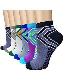 Copper Compression Socks Women and Men - Circulation Arch Support Plantar Fasciitis Ankle Socks For Athletic & Running