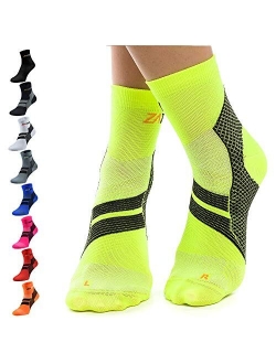 ZaTech Plantar Fasciitis Socks, Ankle Compression & Arch Support Socks, Seamless