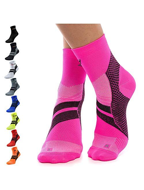 ZaTech Plantar Fasciitis Socks, Ankle Compression & Arch Support Socks, Seamless