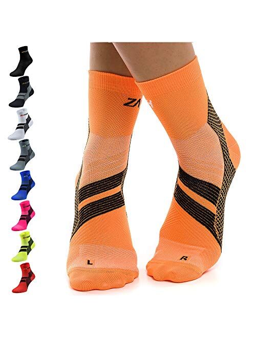 ZaTech Plantar Fasciitis Socks, Ankle Compression & Arch Support Socks, Seamless