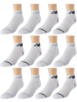 Men's Athletic Arch Compression Cushion Comfort Quarter Socks (12 Pack)