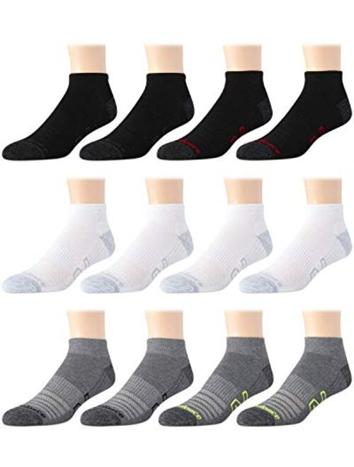 New Balance Men's Athletic Arch Compression Cushion Comfort Quarter Socks (12 Pack)