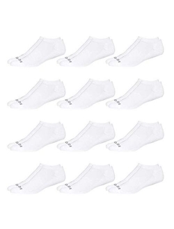 Men's Athletic Arch Compression Cushion Comfort No Show Socks (12 Pack)