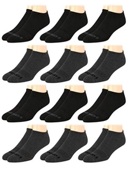 Men's Athletic Arch Compression Cushion Comfort No Show Socks (12 Pack)