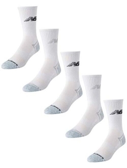 Men's Athletic Arch Cushion Comfort Crew Socks (5 Pack)