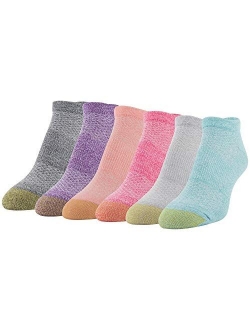 Women's No Show Sport Socks with Arch Support, 6 Pairs