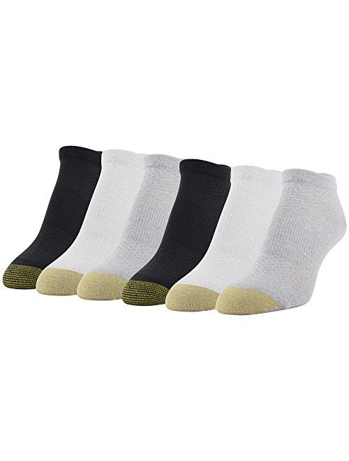 Gold Toe Women's No Show Sport Socks with Arch Support, 6 Pairs