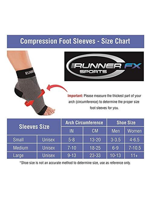 Runner FX Sports Nano Socks for Women Neuropathy - Nano Socks for Men Neuropathy - Plantar Fasciitis Socks with Arch Support, Ankle Compression Foot Sleeve, Nano socks fo