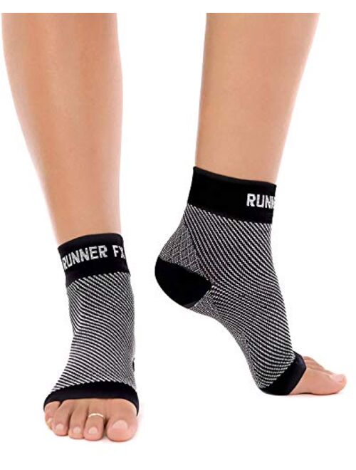 Runner FX Sports Nano Socks for Women Neuropathy - Nano Socks for Men Neuropathy - Plantar Fasciitis Socks with Arch Support, Ankle Compression Foot Sleeve, Nano socks fo