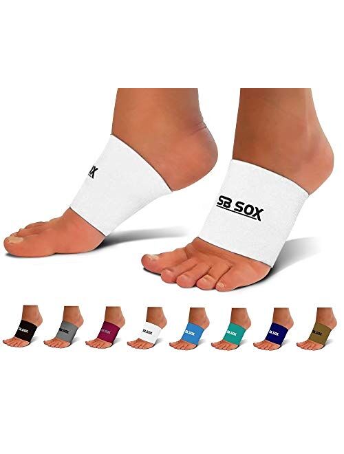 SB SOX Compression Arch Sleeves for Men & Women - Perfect Option to Our Plantar Fasciitis Socks - For Plantar Fasciitis Pain Relief and Treatment for Everyday Use with Ar