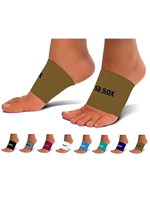 SB SOX Compression Arch Sleeves for Men & Women - Perfect Option to Our Plantar Fasciitis Socks - For Plantar Fasciitis Pain Relief and Treatment for Everyday Use with Ar