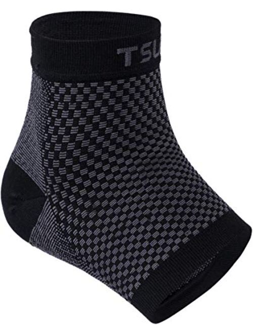 TSLA 1 or 2 Pairs Plantar Fasciitis Socks with Arch Support for Men & Women, Ankle Compression Socks for Foot and Heel Pain Relief