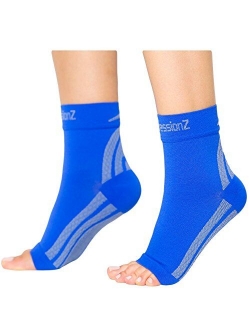 CompressionZ Plantar Fasciitis Socks - Compression Foot Sleeves - Ankle Brace Arch Support - Pain Relief for Heel Spurs, Edema, Achilles Tendonitis