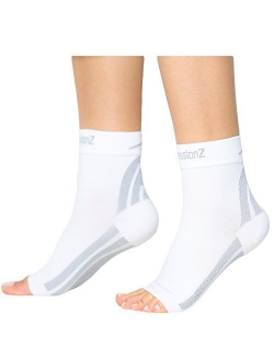 CompressionZ Plantar Fasciitis Socks - Compression Foot Sleeves - Ankle Brace Arch Support - Pain Relief for Heel Spurs, Edema, Achilles Tendonitis