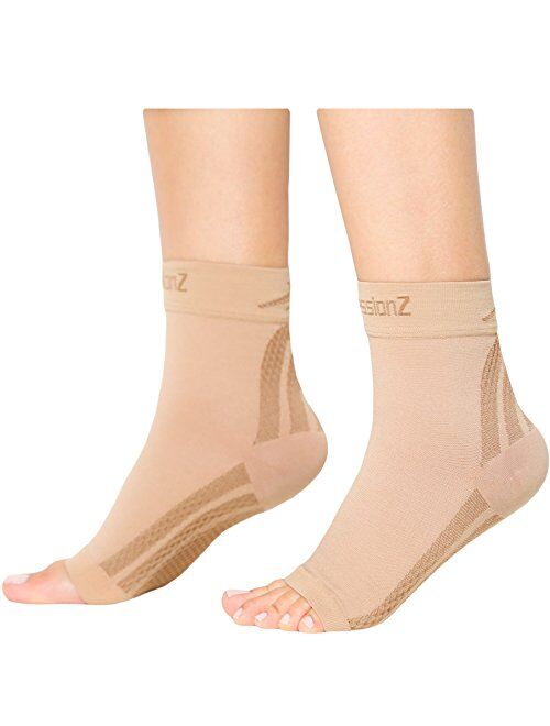 CompressionZ Plantar Fasciitis Socks - Compression Foot Sleeves - Ankle Brace Arch Support - Pain Relief for Heel Spurs, Edema, Achilles Tendonitis