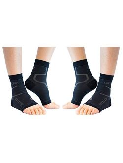 Thirty48 Plantar Fasciitis Compression Socks(1 or 2 Pairs), 20-30 mmHg Foot Compression Sleeves for Ankle/Heel Support, Increase Blood Circulation, Relieve Arch Pain, Red