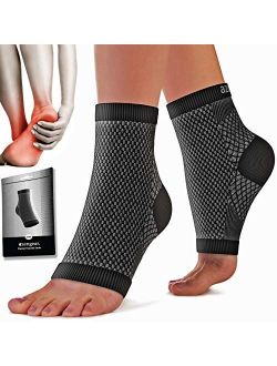 Plantar Fasciitis Socks (Pair) - 24/7 Arch Support Ankle Support Sleeves for Pain Relief - Foot Compression Sleeves - Heel Braces
