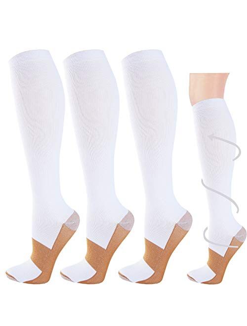 Graduated Medical, Nurse Compression Socks for Women&Men 20-30mmhg Knee High Sock