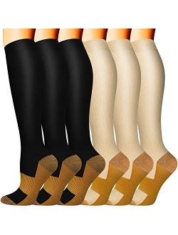 Copper Compression Socks - Compression Socks Women and Men - Best for Circulation, Medical, Running, Athletic, Nurse, Travel