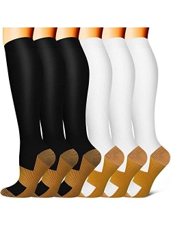 Copper Compression Socks - Compression Socks Women and Men - Best for Circulation, Medical, Running, Athletic, Nurse, Travel