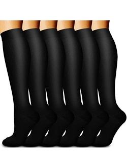 Copper Compression Socks Women & Men Circulation - Best for Running, Nursing, Hiking, Recovery, Flight & Travel Socks