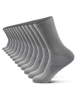 PAPLUS Compression Athletic Crew Socks (6 Pairs) for Men & Women