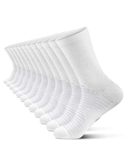 PAPLUS Compression Athletic Crew Socks (6 Pairs) for Men & Women