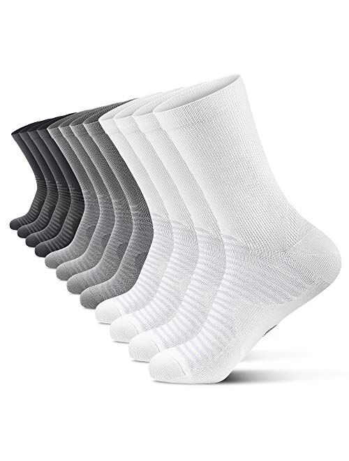 PAPLUS Compression Athletic Crew Socks (6 Pairs) for Men & Women