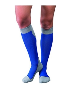 JOBST Sport Knee High 20-30 mmHg Compression Socks, Black/Cool Black, Large