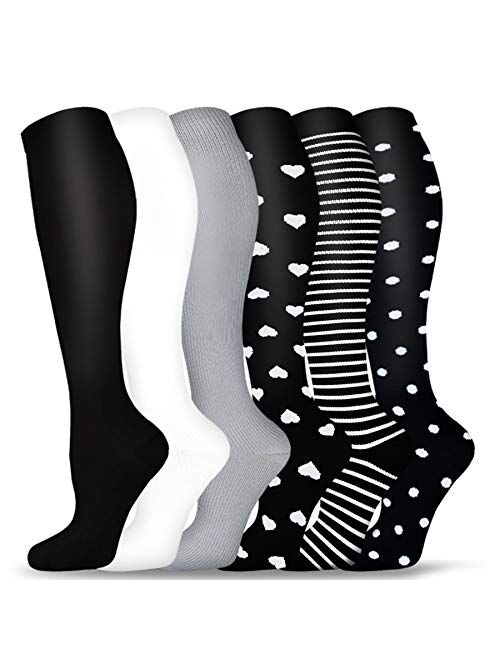 Graduated Medical Copper Compression Socks for Women Men Circulation 20-30mmhg-Best Support for Running,Nursing,Hiking