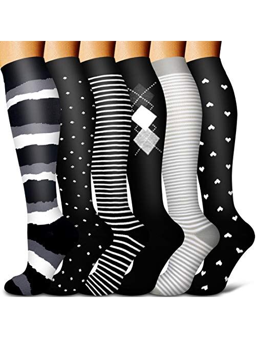 Copper Compression Socks Women & Men 15-20mmhg-Best for Running,Cycling,Sports,Travel,Hiking and Pregnancy