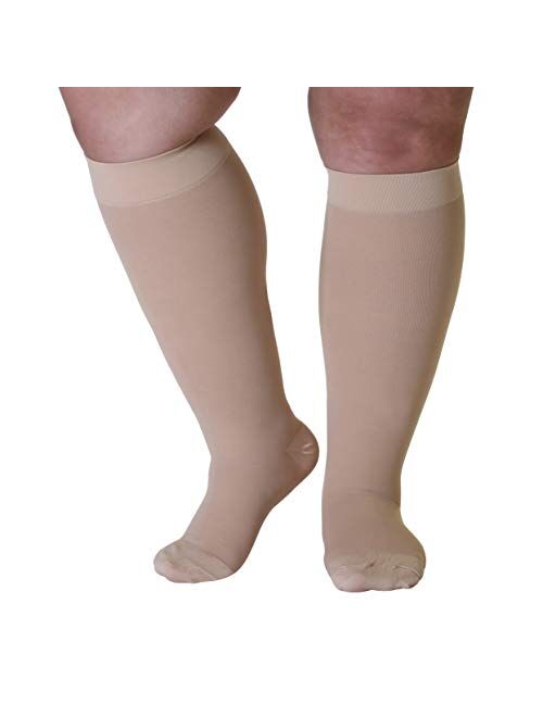 Mojo Compression Socks Made in The USA Opaque Graduated Compression Socks 20-30mmHg - Beige Size Small Unisex A201BE1