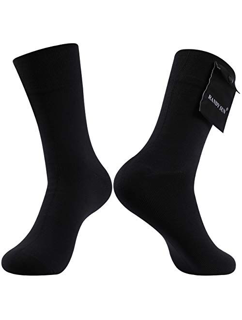 RANDY SUN 100% Waterproof Socks with Pocket, Unisex Cycle/Hunt/Fish/Run Mid Calf Socks 1 Pair