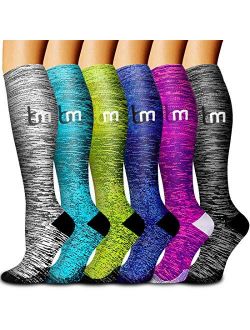 Copper Compression Sock Women and Men-Best Running, Athletic Sports, Flight Travel