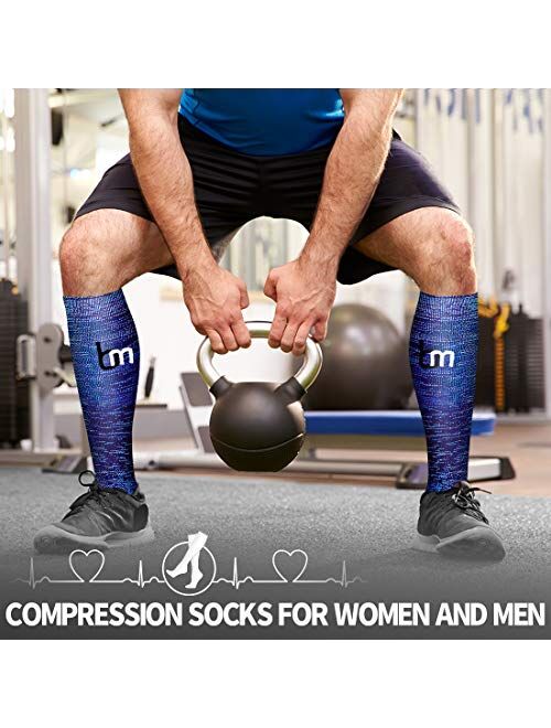 Copper Compression Sock Women and Men-Best Running, Athletic Sports, Flight Travel