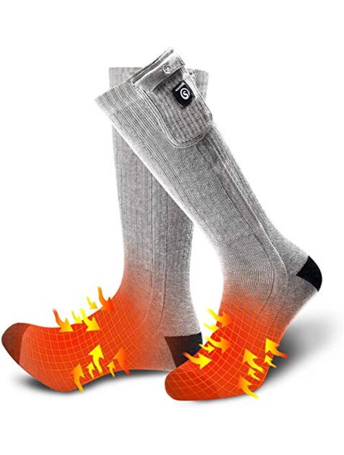 Heated Socks for Men Women, Electric Rechargeable Battery Heating Socks for Winter Sports Arthritis Raynaud Winter Snow Ski Hunting Camping Hiking Riding Warm