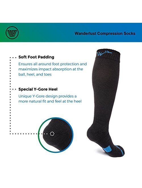 Buy Wanderlust Everyday Use Compression Socks - Support Stockings for ...