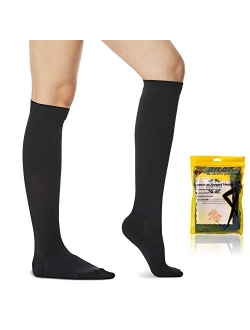 Ailaka 20-30 mmHg Knee High Closed Toe Compression Calf Socks for Women and Men, Firm Support Graduated Varicose Veins Hosiery, Travel, Nurses, Pregnancy, Recovery