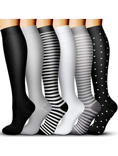 Compression Socks for Women & Men 15-20 mmHg, Best Medical, Nursing, for Running, Athletic, Varicose Veins, Travel