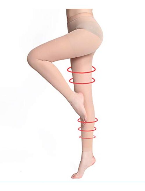 DCCDU Medical Compression Pantyhose for Women & Men, Support 20-30 mmHg Treatment Swelling, Edema Varicose Veins