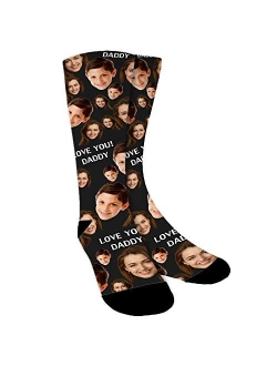 Custom Face Socks,Personalized Photo Socks,Upload Family Face on Socks for Men,Women