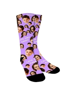 Custom Face Socks,Personalized Photo Socks,Upload Family Face on Socks for Men,Women