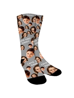 Custom Face Socks,Personalized Photo Socks,Upload Family Face on Socks for Men,Women