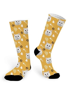 Customized Dog Socks Custom Pet Socks Turn your Dog Picture into Custom Socks Cat Socks Unisex